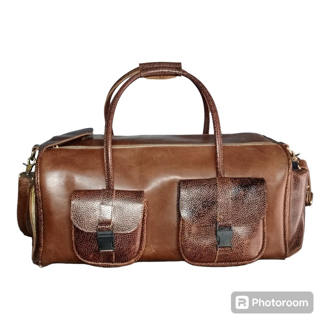 Pure Leather Duffel Bag FREE SHIPPING