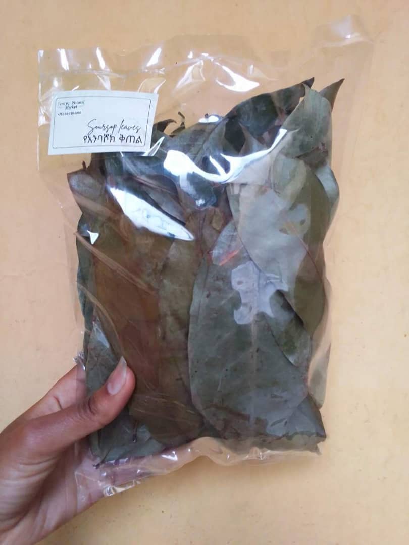 Ethiopian Organic Soursop Leaves(anbeshok ketel) FREE SHIPPING