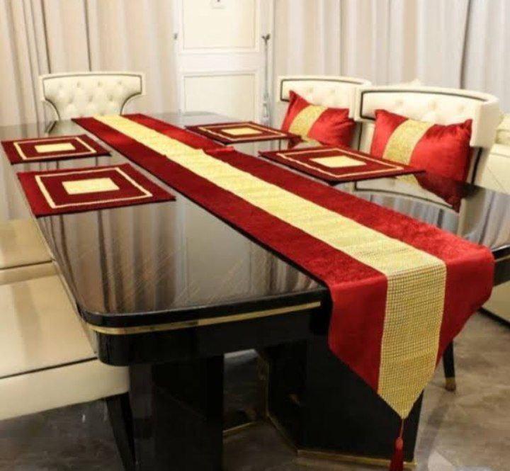 Ethiopian Traditional Table Runner, Table Mats, And Cushion Cases For 6 Sitters FREE SHIPPING