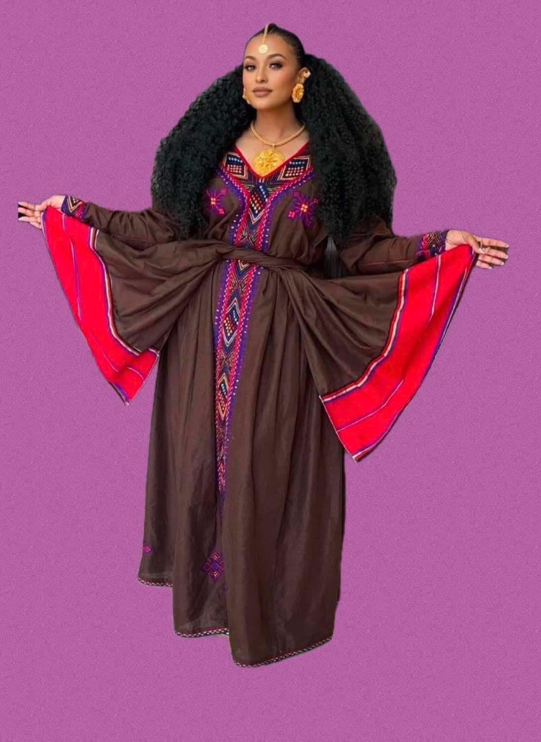 Ethiopian Traditiona Women Dress.            FREE SHIPPING