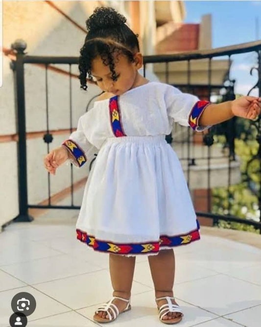 Ethiopian Traditional Kids Cloth                                          FREE SHIPPING