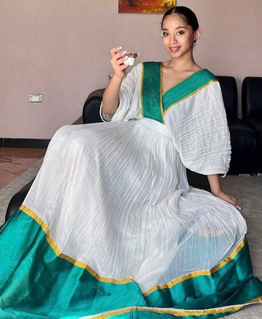 Ethiopian Traditiona Women Dress.      FREE SHIPPING